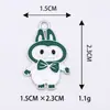 Acessórios criativos para joias DIY: pingente único com estampa de desenho animado Labubu, colar e pulseira de liga metálica com pingente pequeno para atacado.