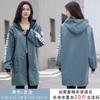Invierno Forrado de vellón Espesado Manga larga Nuevo Mono impermeable Delantal de mujer Cocina Ropa de trabajo para el hogar Abrigo grande Chaqueta