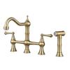 Kaiping Youjia baño Lavabo de Cobre grifo de cuatro agujeros cromado lavabo de ocho pulgadas doble manija Americano con rociador 3841