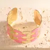 Pulsera de metal esmaltado de moda más vendida transfronteriza, pulsera de esmalte colorida macaron de lujo ligero de nicho, joyería