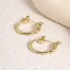 Pendientes de Moda Europeos y Americanos con Chapado de Cobre Oro de 18 Quilates, Pendientes Geométricos Populares para el Día a Día, Estilo Ins, Nicho, Simples, Accesibles, Pendientes de Lujo