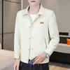 2026 Nueva Chaqueta de Primavera y Otoño para Hombre con Solapa Estilo Coreano Moderna Fresca Corta Cortavientos Chaqueta Ropa de Hombre Ropa de Otoño Top
