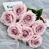Serie de bodas, rosa artificial de 7 cabezas con diamantes, arreglo floral para bodas, accesorios para el lugar de celebración, decoración de flores falsas, Juanhua, venta al por mayor