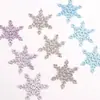 Accesorios Navideños Transfronterizos de Copo de Nieve Hueco, Materiales Hechos a Mano para DIY, Accesorios para el Cabello de Tela No Tejida, Decoraciones de Moño, Adornos de Copo de Nieve