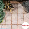 Baldosas de piso para paisajismo con bordes amarillos para cajas de tortugas, Ladrillos rojos pequeños para pisos de tortugas, Ladrillos con forma de panal para paisajismo y decoración de patios