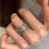 Anillo de Zirconia Multicapa Exquisito de Lujo Ligero Versátil Anillo de Dedo Simple de Estilo Neutro Nicho de Gama Alta Producto Nuevo Pulsera