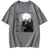 Tokyo Ku Tokyo Ghoul Anime Camiseta de Manga Corta para Hombre y Mujer Periférica Impresa Casual Cuello Redondo Manga Corta Camiseta Mujer
