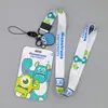 Animación de Dibujos Animados Funda Rígida para Tarjeta de Autobús de Empuje Térmico Tarjeta de Estudiante de Transferencia Térmica Tarjeta de Comida de Campus de Estudiante Lanyard de Poliéster Monstruo Grande