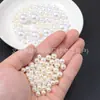 Cuentas Redondas de ABS de Alto Brillo de Colores con Agujero Recto y Sin Agujero, Cuentas Sueltas, Accesorios para Enhebrar, Joyería DIY, Materiales Redondos Hechos a Mano al por Mayor