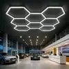 Luz Hexagonal de LED em Favo de Mel Super Brilhante para Garagem RGB Dimmable Película Impermeável Luz para Lavagem de Carros Teto para Oficina de Reparo Automotivo