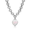 Nuevo Colgante en Forma de Corazón para Abrochar de la Marca T, Varios Estilos de Collares, Modernos y Elegantes, Selección de Influencers Populares, Diseño Clásico, Venta Directa del Fabricante