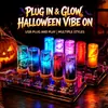 Luz de Rosto de Fantasma de Halloween Luz de Cabeça de Caveira Luz Noturna Luminosa USB Suprimentos de Decoração para Festivais e Festas Luz de Presente Atacado
