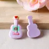 Corazón Flor Brillante Guitarra Grande Música Imán para Refrigerador Pasador Cuerda para el Cabello DIY Pegamento de Crema Accesorios de Resina Parche