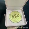 Moneda Grande de Oro Puro 999 Flor de Rosa Caja de Regalo para Regalos de Cumpleaños, Diosa, Regalos del Día de la Madre