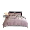 Conjunto de luxo de inverno A-grade em veludo de leite estampado de quatro peças, incluindo uma capa de edredom em fleece de coral, lençol de baixo e conjunto de cama