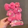 Pinzas para el pelo de niña, Pinzas laterales de felpa macaron para flequillo, Accesorios para el pelo para niños, Horquillas lindas para niñas pequeñas y bebés