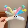 Pinza de Pelo de Peluche Colorida de Palo Retorcido Ojo Grande para Mujer, Pinza de Tiburón para Moño en la Parte Trasera de la Cabeza, Nuevo Pinza para el Cabello Divertida de 2025 Accesorio para el Cabello