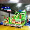 Castelo inflável grande para playground infantil com escorrega combinado, brinquedos de parque de diversões ao ar livre, trampolim e jogos de circuito de obstáculos