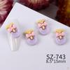 Verão Nova Resina Dos Desenhos Animados Nail Art Jóias Creme Morango Coelho Pirulito Arco Pá Nail Art Decoração