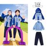Jaqueta de Uniforme Escolar Infantil Conjunto de Três Peças Outono e Inverno Uniforme de Jardim de Infância Primavera e Outono Reunião Esportiva Conjunto de Uniforme de Estudante do Ensino Fundamental