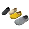 Zapatos Birkenstock Coloridos de Moda Estilo Coreano para Mujer Primavera 2026 Nuevos Mocasines Planos de Ante de Caña Baja Zapatos sin Cordones