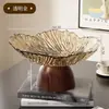 Nova Fruteira de Pé Alto da Temu para Uso Doméstico, Prato de Petiscos para Sala de Estar, Fruteira em Formato de Pétala, Prato para Frutas Secas e Doces de Mesa de Centro
