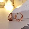 Design Sense Retro Style S925 Tremella Fivela Brincos Brincos Femininos Multi-camada Cross Line Trend Ear Stud Personalidade