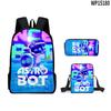 3D Novo Produto Robô Espacial Astro Bot Mochila Escolar Mochila Estudante do Ensino Fundamental e Médio Bolsa Mensageiro Estojo