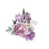Pasillo de dormitorio mesita de noche morado peonía grande decoración de pared pegatinas de pared transfronterizo AliExpress generación