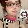 Gafas Lindas de Gatito Ins Populares Milenial Marco Sexy Artefacto de Maquillaje Femenino Sin Graduación Planas Ligeras Estilo K