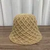 Sombrero de Pescador de Punto Simple Japonés para Mujer Estilo Otoño/Invierno Impermeable para Circunferencia de Cabeza Grande Sombrero de Cubo Ala Grande Plegable Sombrero de Bacín