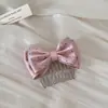 Pente de Cabelo Estiloso com Laço de Bolinhas Estilo Francês, Ferramenta para Arrumar o Cabelo da Testa, Grampo de Cabelo, Presilha para Franja, Presilha de Acessório de Cabelo