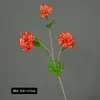 Flor artificial de cordyceps de un solo tallo con tres cabezas de color ámbar, adecuada para ramos de boda, decoración del hogar interior y exterior, y como accesorio de fotografía