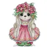 Serie de Conejo de Orejas Largas Punto de Cruz Lindo Dibujo Animado Estilo Sanador Impreso con Precisión Habitación Infantil Sala de Estar Pintura Decorativa Venta al por Mayor