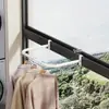 Varanda Estendal de Roupas Doméstico Moldura de Janela Janela de Canto Externa Estendal Simples Barra de Suspensão Interna Pequeno Estendal de Roupas