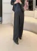 Pantalones casuales de moda de alta gama para mujer, estampado de leopardo, para el otoño de 2026, corte holgado, adelgazantes, versátiles, de pierna recta y ancha, modernos