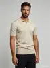 Camisa Polo de Verano Transfronteriza con Cuello en V, Delgada y Transpirable, Camiseta de Punto Casual de Negocios con Cuello Solapa para Exportación