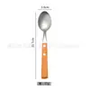 Juego de Cuchillo, Tenedor y Cuchara de Acero Inoxidable 304 Estilo Occidental para Cocina y Restaurante, con Mango de Madera, Cuchillo para Steak, Tenedor y Cuchara