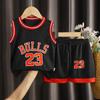 Conjunto de Uniforme Esportivo Infantil de Verão Sem Mangas para Meninos, Uniforme de Basquete para Bebês, Regata, Shorts, Roupa de Performance para Crianças Pequenas