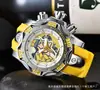 Invicta Symphony Payaso Nuevo Punto Venta Caliente Brasileña Serie Invicta Reloj de Cuarzo con Correa de Acero para Hombre