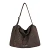 Bolsa de lona casual estilo coreano para mujer, nuevo modelo 2026, elegante bolsa pequeña de hombro y cruzada de gran capacidad para el día a día