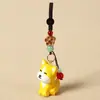 Llavero Colgante para Coche con Tallado en Madera Hecho a Mano de Golden Retriever, Colgante para Bolso para Novia, Adornos de Regalo Lindos