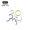 Cuffs para Oreja de Aleación de Titanio G23 de 1.2 mm de Espesor Aro Continuo Anillo para Nariz Aro para Oreja F136 Aleación de Titanio Joyería para Piercings Cuidado de Orejas Anillo para Labio