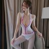 Longa Noite Paixão Lingerie Meias Sexy Cavalo Aberto Não Precisa Tirar Peça Única Sexy Transparente Paixão Tentação Dropshipping 8894