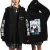Moletom com Zíper Estampado de Periférico de Anime Spell Return Jaqueta com Capuz Casual para Homens e Mulheres Cardigã Top