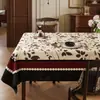 Nova Toalha de Mesa Estilo Retrô, Impermeável, à Prova de Óleo, Isolante Térmico e Resistente ao Desgaste, Elegante e de Alta Qualidade Estilo Chinês, Toalha de Mesa Longa Decorativa