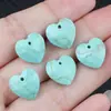 Colgante Corazón Facetado de Ágata de Cristal y Jade de 13 mm Material para Joyería DIY de Collares, Pulseras, Pendientes Accesorios Venta al por Mayor
