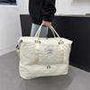 Bolsa de Viagem Grande Capacidade para Mulheres Viagens de Curta Distância Bolsa de Bagagem Conveniente Bolsa de Armazenamento Separada para Seco e Molhado Bolsa de Mão para Esportes e Fitness