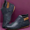Zapatos de Mujer de Talla Grande Transfronterizos Europeos y Americanos Otoño e Invierno Casuales para Mujer Velcro Suela Plana Piel Suave Botines de Comercio Exterior Talla Grande Disponibles al por Mayor