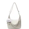 Bolso de Axila para Mujer 2025 Nuevo Popular Tejido de Nicho de Moda Bolso de Hombro Estilo Occidental Simple Bolso Tote Cruzado Gran Capacidad